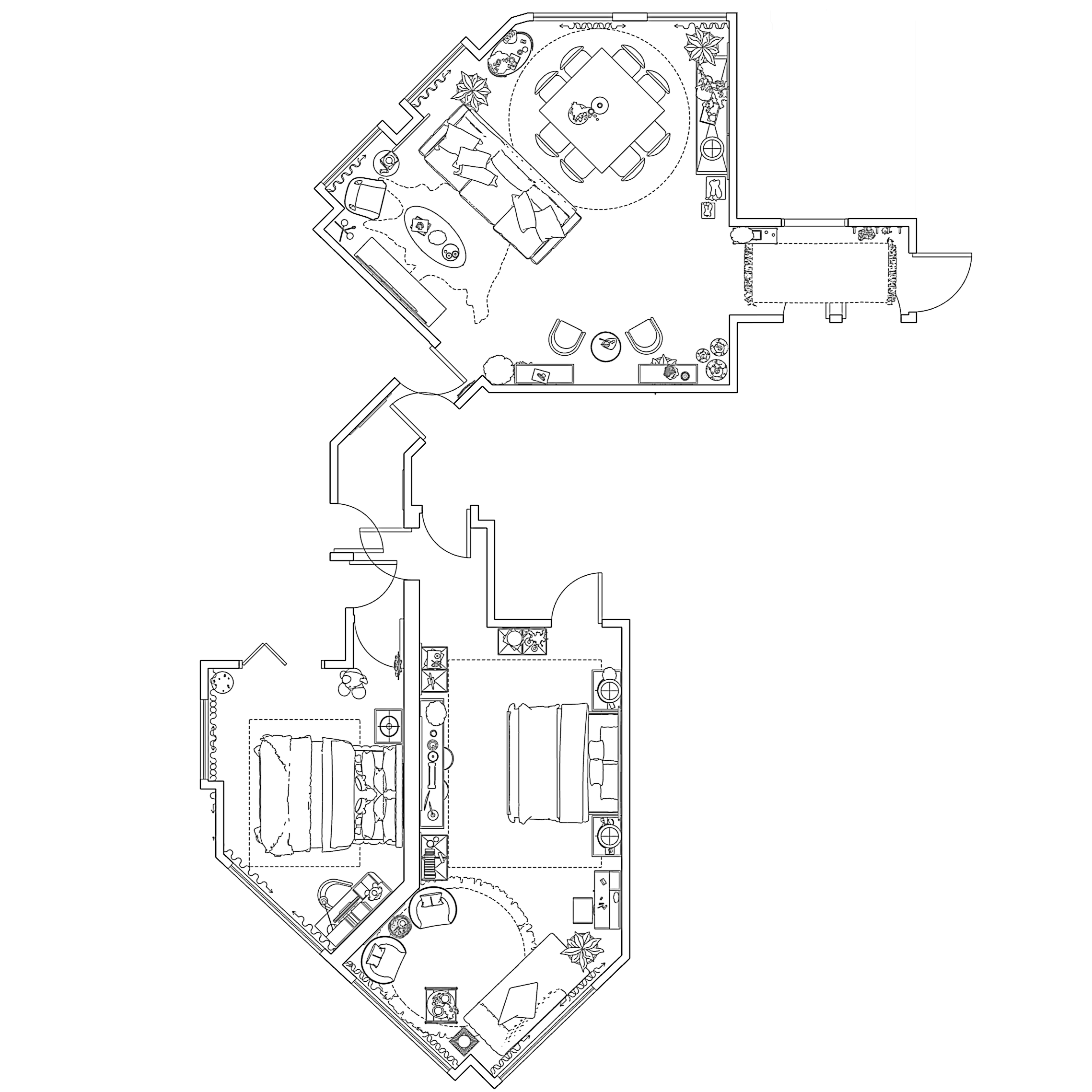 Floor plan - Afro chic condo