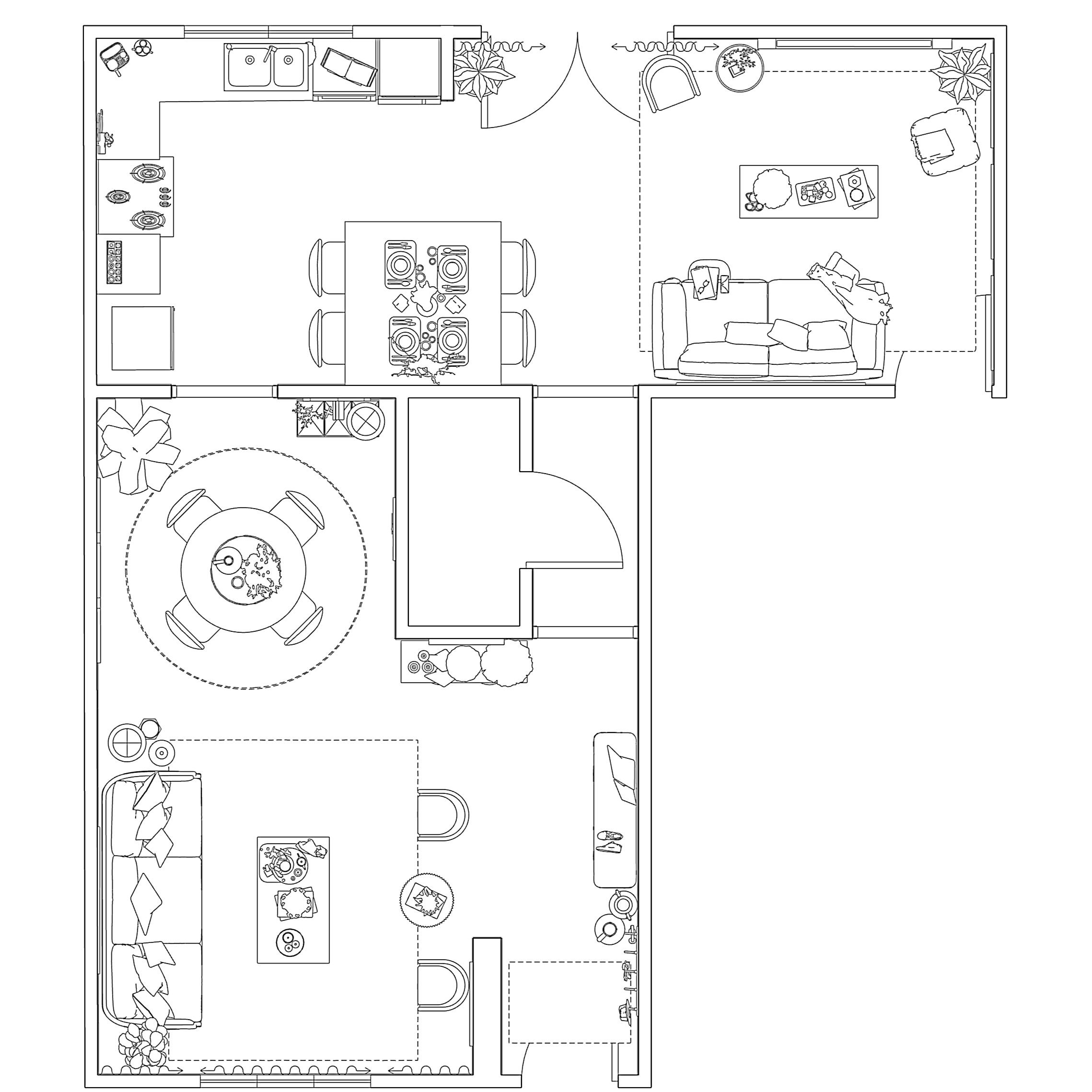 Floor plan - Transitional home